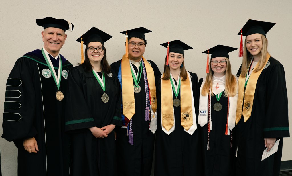 President Sands and the Valedictorians