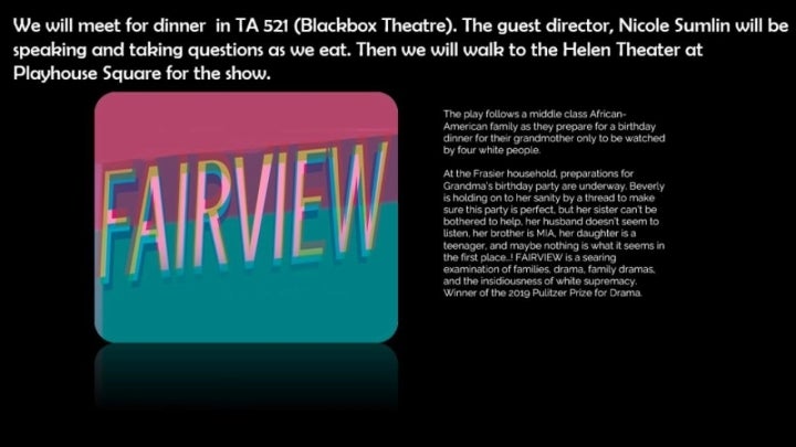 Fairview show flyer